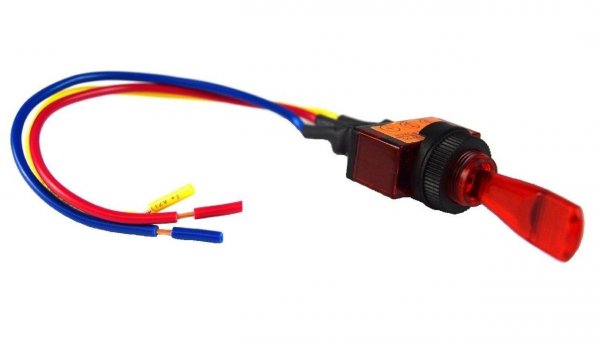 NIPPON ISECIT1220RED Toggle Switch with Red LED