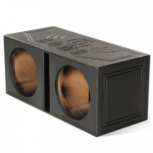 Q Power QBOMB12V Dual 12" Vented Subwoofer Box w/ Rhino Coating
