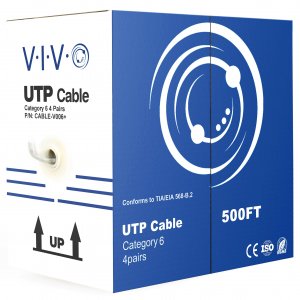 VIVO Gray 500ft Bulk Cat6 Ethernet Cable Wire, CABLE-V006