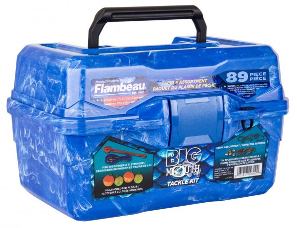Flambeau 6380TG Big Mouth Kids Starter Tackle Box  89 Piece Kit