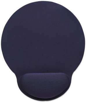 Manhattan 434386 Wrist-Rest Mouse Pad (Blue)