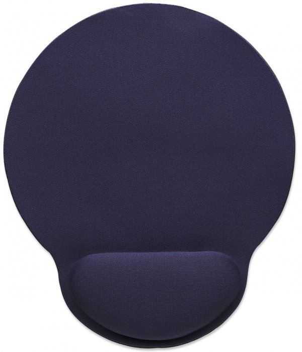 Manhattan 434386 Wrist-Rest Mouse Pad (Blue)