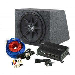 Audiopipe APSB12112PX Single 12" 1000W Bass Package Single 12" Box w/Amp&Amp Kit