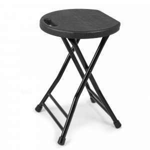 COOZMENT Folding Stool with Handle, Folding Chair,Folding Bar Stool with Non-Slip Feet,Indoor and Outdoor Foldable Stool for Adults(13"×11.5"×18")