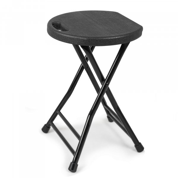 COOZMENT Folding Stool with Handle, Folding Chair,Folding Bar Stool with Non-Slip Feet,Indoor and Outdoor Foldable Stool for Adults(13"×11.5"×18")