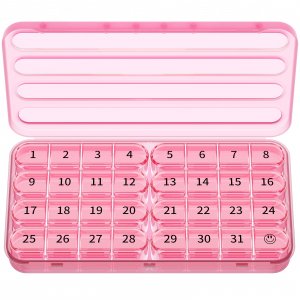 Zoksi Monthly Pill Organizer 1 Time a Day, 30 Day Pill Box Organizer