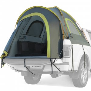 JOYTUTUS Pickup Truck Tent 8ft 2.0, Waterproof PU2000mm Double Layer for 2 Person, Portable Truck Bed Tent with Rainfly - Green, Aluminum Pole