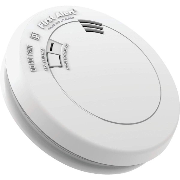 First Alert 1039868 Photoelectric Smoke and CO Combo Alarm with 10-Year Battery