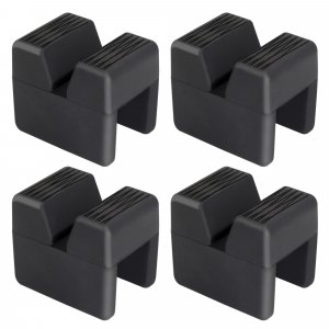 Seven Sparta 4 Pcs Car Jack Pad Adapter for Jack Stand Universal Rubber Slotted Frame Rail Pinch Welds Protector - 3.0 tons (Cube, 4)