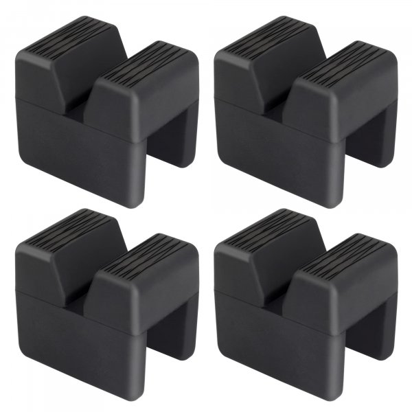Seven Sparta 4 Pcs Car Jack Pad Adapter for Jack Stand Universal Rubber Slotted Frame Rail Pinch Welds Protector - 3.0 tons (Cube, 4)