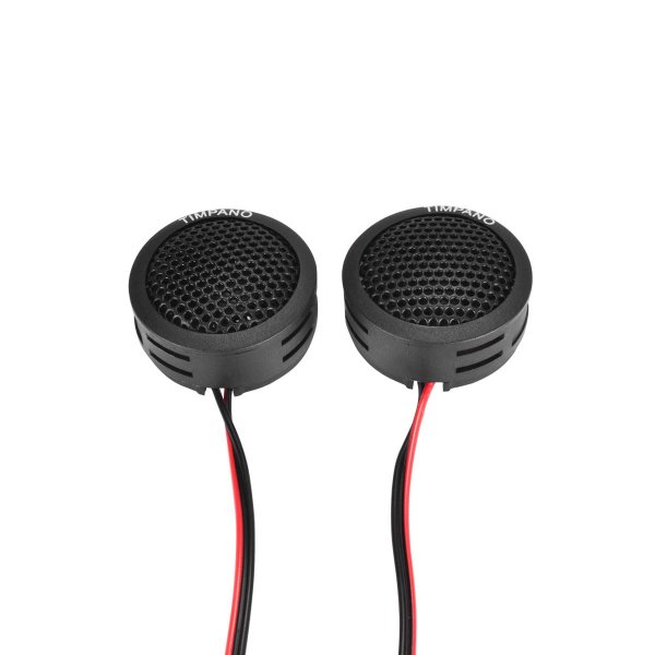 Timpano TPT-ST1 Dome Tweeter, 1 Inch Tweeter Set for Car Audio, Angle or Surface Mount Tweeters, 4 Ohm Soft Dome 180 Watts for Pro Car Audio (Pair)