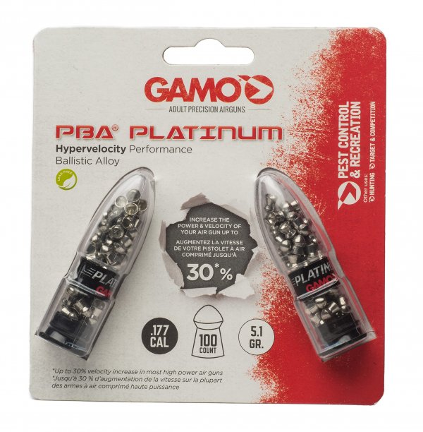 Gamo 632265454 PBA Platinum Air Pellets .177 Caliber 100 Count