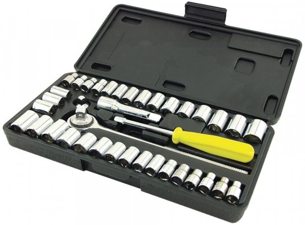 Great Neck Saw PSO40 Drive Socket Set 1/4-Inch and 3/8-Inch Drive 40-Piece