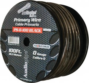 Audiopipe PS0100BK Power Wire 0 Gauge 100 Foot  Black