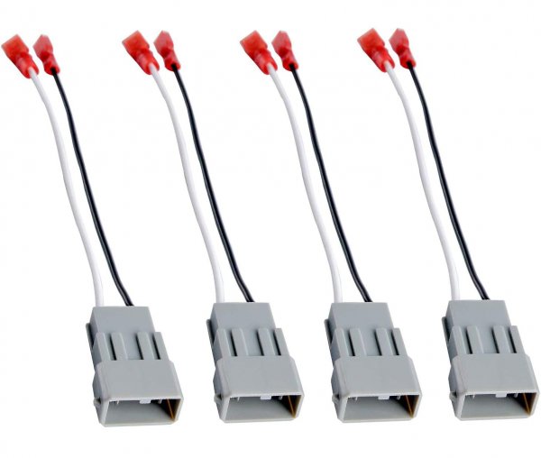 HSTECH 72-7800 2 Pairs (4 Pack) Car Speaker Connector Harnesses for with 1990-Up Honda and Acura Vehicles