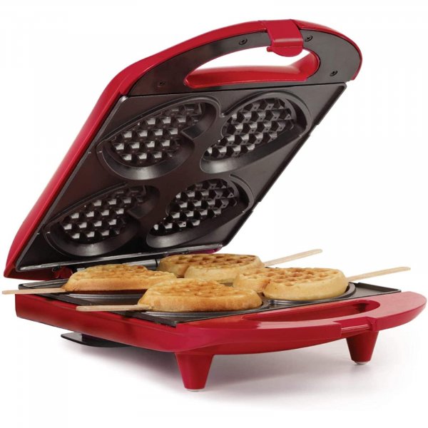 Holstein Housewares HF09031R Heart Shaped Waffle Maker Red