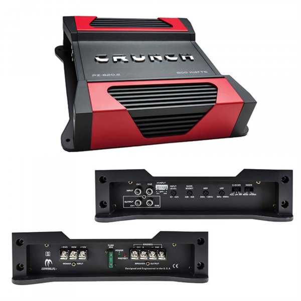 Crunch PZ8202 Powerzone 2 x 200 @ 4 Ohms 2 x 400 @ 2 Ohms Car Amplifier