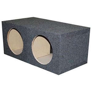 Q Power QMPSQ12E Dual 12" Heavy Duty Sealed Subwoofer Enclosure - 31.5"x13"x13"