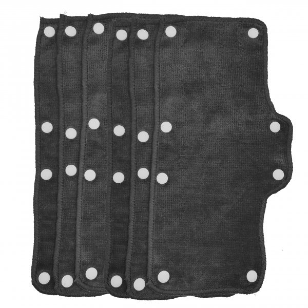 Dark Gray Sweatband for Hard Hat Washable Velvet Terry Cotton Hard Hat Liner NAEE snap on (6pcs)
