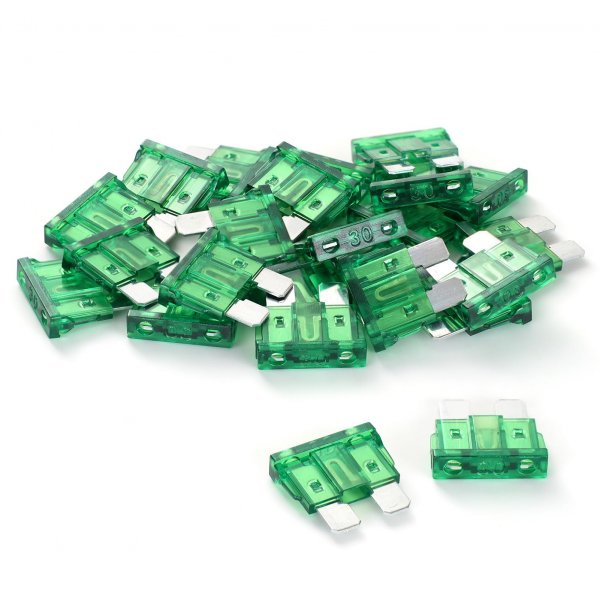 (25Pcs) 30 Amp Standard Car Fuses, 30A Automotive Fuse(ATO/ATC), Blade Fuse for Car/RV/Truck/SUV/Motorcycle/Boat