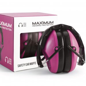 Pro For Sho 34dB NRR Ear Protection, Noise Reduction Ear Muffs - Pink