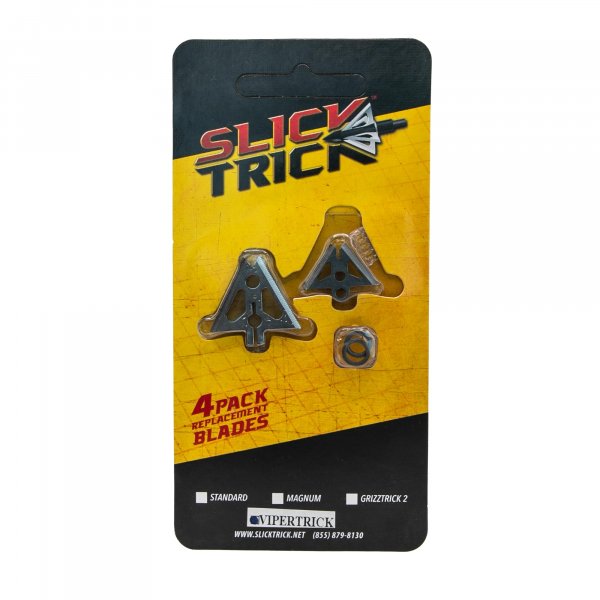 Slick Trick VT Extra 100/125 GR Broadhead (Pack of 4), 1-1/16", Silver