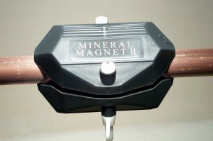Mineral Magnet II Magnetic Water Softener/Conditioner for Hard Water. Installs easily, no maintenance. USA owned.