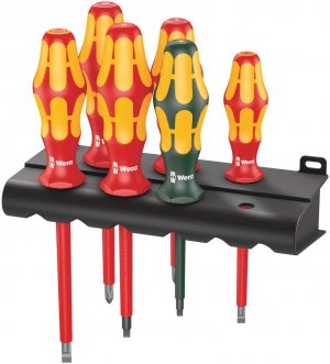 Wera 05347777001 Kraftform Plus 160i/168i/6 Insulated Pro Screwdriver Set 6 pc