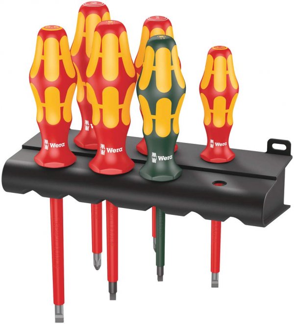 Wera 05347777001 Kraftform Plus 160i/168i/6 Insulated Pro Screwdriver Set 6 pc