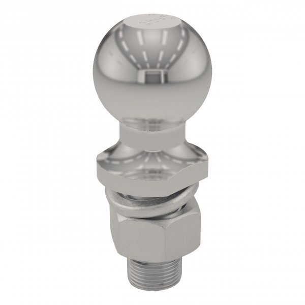 CURT 40053 Stainless Steel Trailer Hitch Ball, 6,000 lbs, 2-Inch Diameter, 1 x 2-1/8-Inch Shank