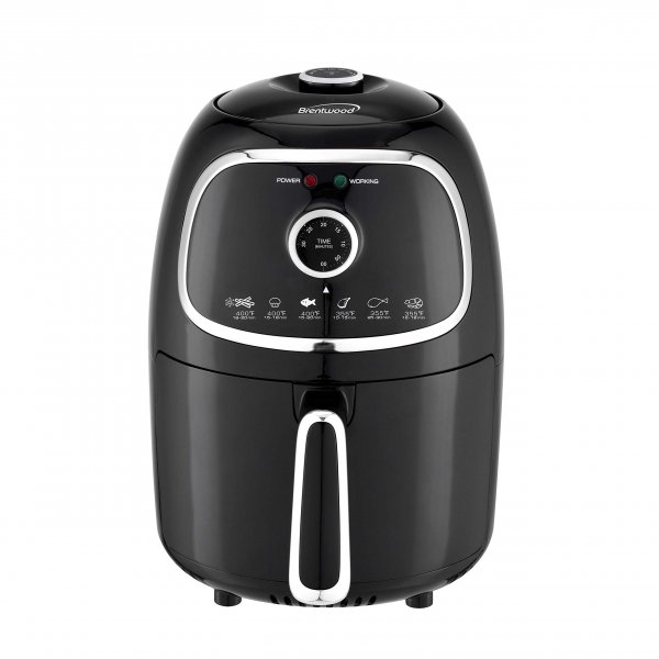 Brentwood Appliances AF-202BK 2-Quart Small Electric Air Fryer w/Timer & Temp Control