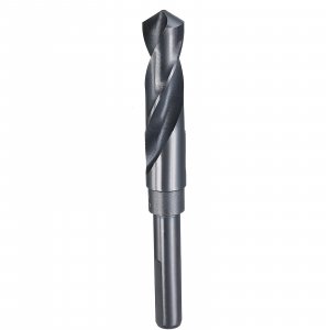 HARFINGTON 47/64" Drill Bit 1/2" Reduced Shank 3-Flat 4241 High Speed Steel Nitriding Black 118° for Soft Materials Wood Plastic Iron Copper Aluminum