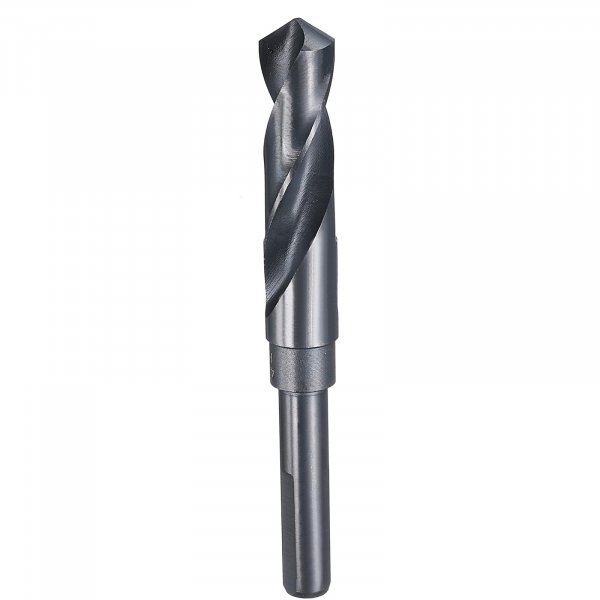 HARFINGTON 47/64" Drill Bit 1/2" Reduced Shank 3-Flat 4241 High Speed Steel Nitriding Black 118° for Soft Materials Wood Plastic Iron Copper Aluminum