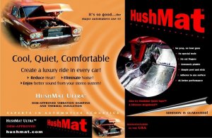 Hushmat 10300 Insulating/Damping Material Trunk Kit-Black 10 Sheets 12 x 23 in