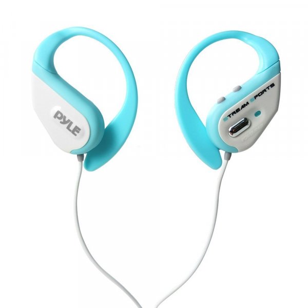 Pyle PWBH18BL Bluetooth Water Resistant Headphones Earbuds Blue