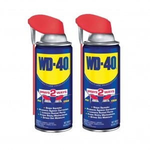WD-40 Classic Product, Multi-Use Product with Smart Straw Sprays 2 Ways, 9.6 OZ [2-Pack]