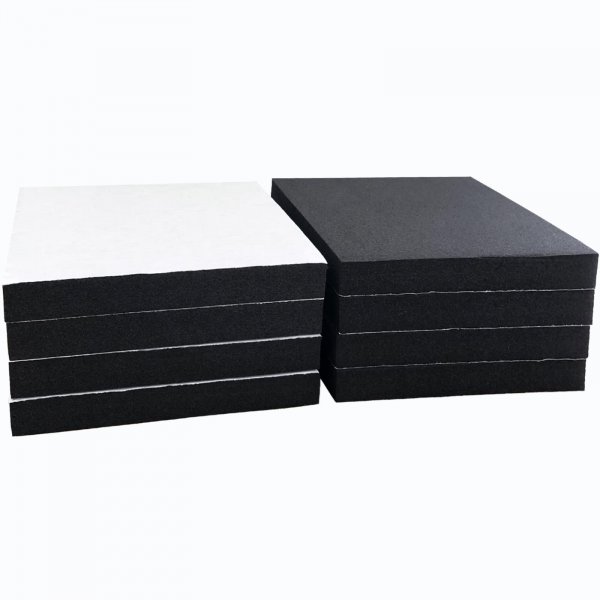 8 Pcs Black Adhesive Foam Pads Closed Cell Foam Sheets 1/2" Thick X 4" X 4"