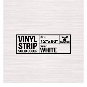 Moose Supply 12" x 60" Commercial Grade Vinyl Repair Strip, Solid White