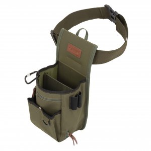 Allen Company Triumph Rip-Stop Shotgun Shell Holder Bag (52" Belt) Holds 50 Shells + 25 Empties - Olive Green - Clay, Trap, Skeet Shooting - Zippered Gun Range Bag - Tactical Gear, Shotgun Accessories