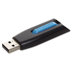 Verbatim 49176 16GB SuperSpeed USB 3.0 Store 'n' Go V3 USB Drive (Blue)