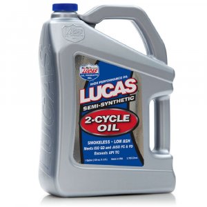 (4 Pack) Lucas Oil 10115LUCAS4PK Semi-Synthetic 2-Cycle Oil 1 Gallon