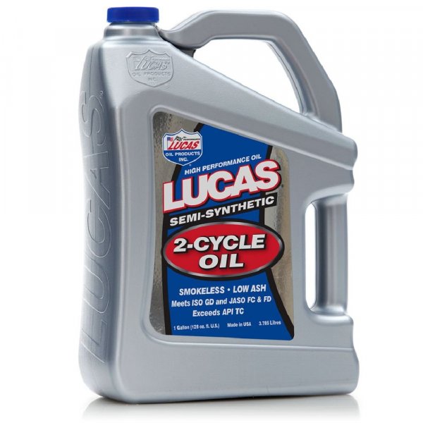 (4 Pack) Lucas Oil 10115LUCAS4PK Semi-Synthetic 2-Cycle Oil 1 Gallon