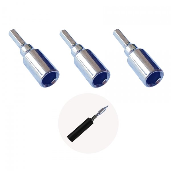 PANSHIYON 3pc 4mm to 1/4" Magnetic Bit Adapter for 6.35mm Electric Driver