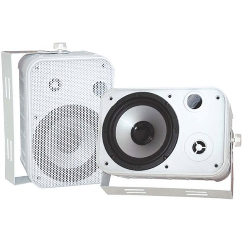 Pyle PDWR50W 500 Watt 6.5" Indoor/Outdoor Waterproof Speakers (White) (Pair)