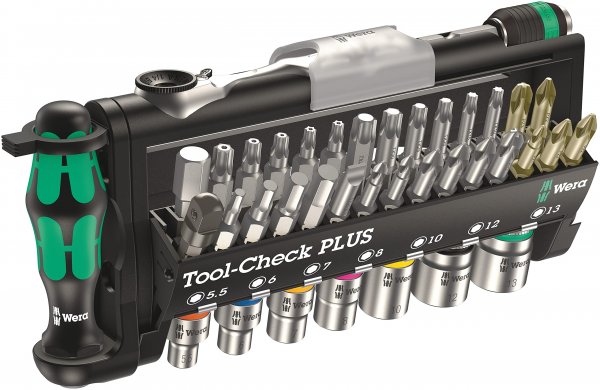 Wera 05056490001 056490 Tool-Check Plus Bit Ratchet Set with Sockets Metric