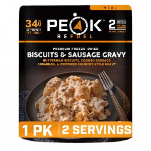 Peak Refuel Biscuits and Sausage Gravy Freeze-Dried Breakfast, 34g Protein