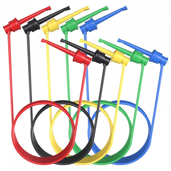 Goupchn Test Hook Clips Silicone Test Leads 5PCS Five Colors