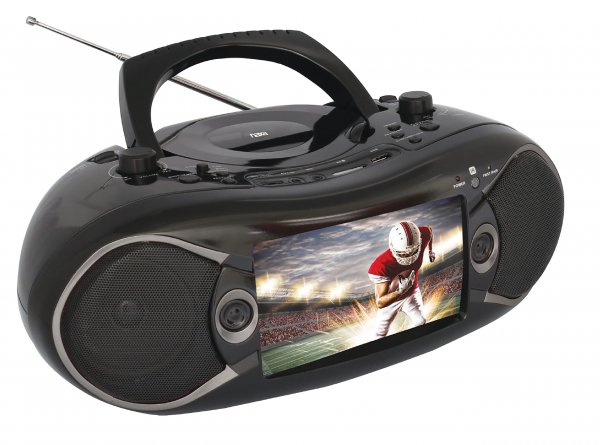 Naxa NDL-287 7" Bluetooth® DVD Boom Box & TV