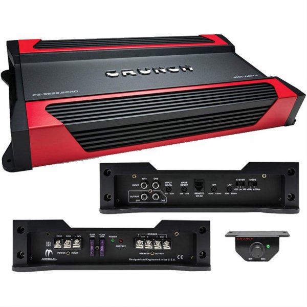 Crunch PZ35202PRO Powerzone 2 X 875 @ 4 Ohms 2 X 1750 @ 2 Ohms Car Amplifier