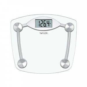 Taylor Precision Prod. 7506 Digital 400lb Capacity Chrome & Glass Bathroom Scale